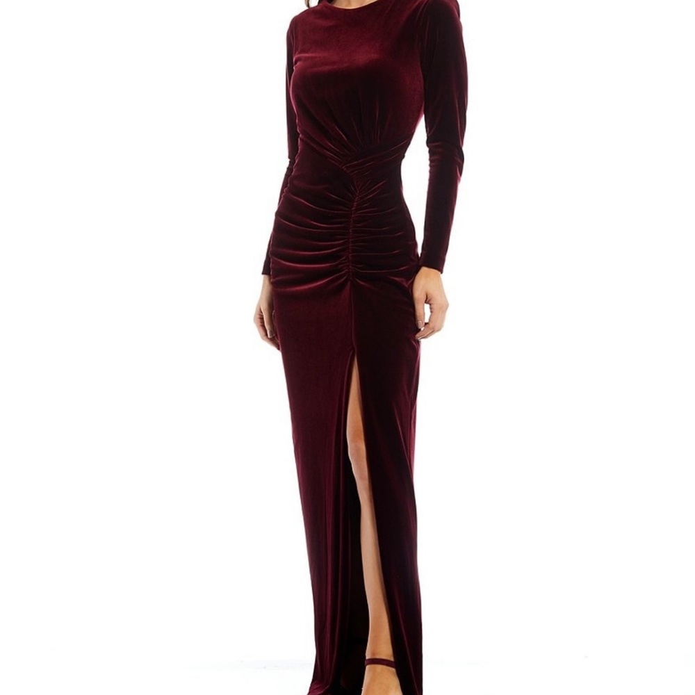 Velvet long sleeve dress